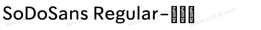 SoDoSans Regular字体转换